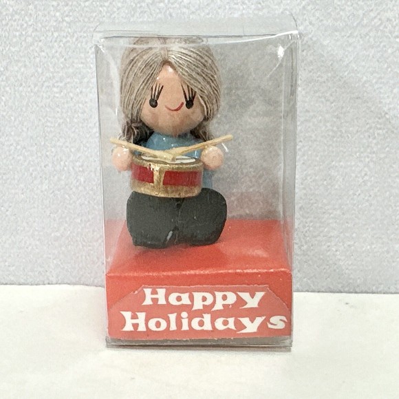 Lot of 6-1979 Enesco imports wood‎ Christmas figurines NIB - Picture 5 of 10